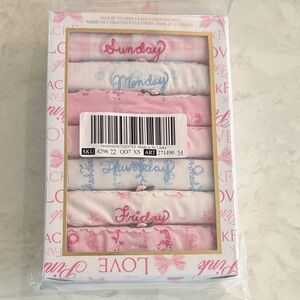 LoveShackFancy Pink and White Cheeky Panties Set